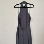 House Of CB  Juliette Shadow Halter Gown‎ gray Maxi gown NWOT size Large Photo 8