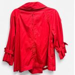 Y2K ETT Taia Red Cropped Trench Jacket Coastal Preppy French Girl Style Size M Photo 2