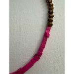 Vintage Y2K Womens Pink & Copper Tone Beaded Princess Choker Necklace 90s Beachy Photo 3