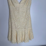 Monique Lhuillier Yellow Lace Overlay Dress Sz 4 Photo 2