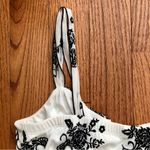 Trixxi  Embossed Floral Print Sash White Black Sheer Lined Dress Women’s Size 3X Photo 10
