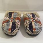 Free People  textile damon cozy mules in blue combo size 36.5 Photo 86