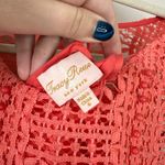 Tracy Reese  New York Coral Pink Beaded Eyelet Dress Size 6 Party Bell Sleeves Photo 3