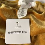 Better Be NWT  Gold Velvet Crop top Bikini large Photo 1