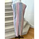 Drew  Anthropologie Pink & Blue Linen Blend Shift Dress Photo 1