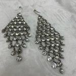 ALDO  chandelier rhinestone drop earrings silver tone Photo 0