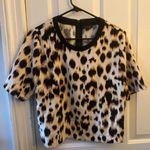 Topshop Black and White Patterned Blouse Photo 0
