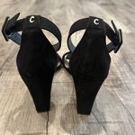 Sam Edelman Circus Elgin Black Suede Adjustable Wedge Sandals Women's Size 9M Photo 2