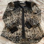 Tbags Los Angeles Vintage Print Snake Long Sleeve Silky Blouse, size S Photo 6
