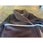 Neiman Marcus  Open Front Knit Cardigan Sweater Women M Faux Fur Hobbit Neutral Photo 3