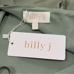 Billy J Chiara Maxi Dress Satin Halter Lace Up Open Back Green Size 8 Bridesmaid Photo 8