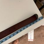 Brown Genuine Leather CANADA Embellished Silver Tip Belt Unisex Size Large Photo 4