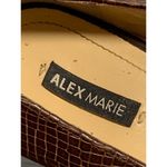 Alex Marie Women's Brown Faux Alligator Style Heels Peep Toe Sandals Size 9M Photo 2