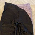 Koral  Black Leggings with Light Pink Mesh Panel Photo 5