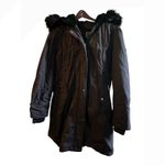 1 Madison Expedition Women's Parka Hooded Faux Fur Trim Winter Coat Purple Size M Photo 5