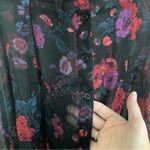 Forever 21 Y2K Style Midi Dress Sheer M Red Purple Floral Dark Romance Fairy Photo 2