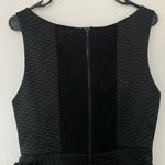 Alice + Olivia Black Textured Gathered Skirt Dress Zip Back Size 8 Photo 6