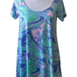 Tori Richard  Honolulu Marbled Short Sleeve T-shirt Dress Small Photo 0