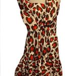 New York And Company  Leopard-Print Poplin Ruffle Flare Dress size large Photo 0