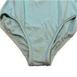 Lands' End  Blue 1/2 Zip Front Athletic Cross Back One Piece Swimsuit Size 12 Photo 5