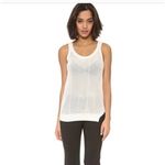 Theory  Women Tunic Tank Top PXS Ivory Mesh Cottoncash Knit Layering Luxe‎ Beachy Photo 10