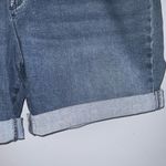 DKNY Blue Jean Shorts Classic Style High Waisted 7” Inseam Cuffed Size 14 NWT Photo 4