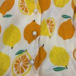 LA Soul Citrus print yellow and white pleated skirt 100% cotton sleeveless Dress Size XL Photo 10