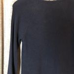 J.Jill Blue Ruffle Bottom Ribbed Three Quarter Sleeve Silk Blend Cardigan Medium Photo 11