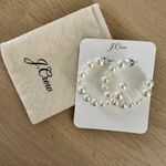 J.Crew  Mixed pearl hoop earrings NWT Photo 1