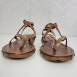 MNG Women's Sandals 36 Brown Leather Barefoot Ankle‎ Strap Slip Photo 8