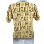 Jason Maxwell 80’s /90’s Yellow Tribal/African Print Fitted S Top Photo 2