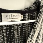 Velvet Tees Velvet Striped Black and White Hoodie Photo 2