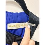 Ramy Brook Lane Silk Sleeveless Halter Keyhole Blouse Top Purple Black Women's S Photo 3