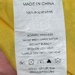 Glamaker Cropped Yellow Long Balloon Sleeve Floral Blouse Top Size Large Photo 10