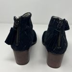 Toms  Women's Black Suede Ankle Boots Size 9 Tassel Accent Photo 3