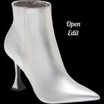 Open Edit  Blythe silver metallic booties! Nwot Photo 2