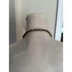 Gold & Black Rope Statement Necklace With Rhinestone Accents & Tassel Boho Chic Photo 2