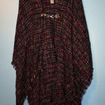 Catherines Cathrine’s Plaid Poncho with Toggle Closure Photo 0