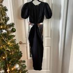 Faithfull the Brand  Alessandria Cotton Midi-dress In Plain Black Photo 1