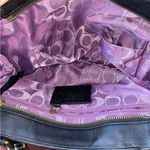 Coach Burgundy Suede Hampton Shoulder Bag Photo 8