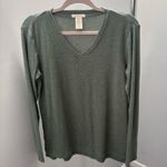 matty m Sage V-Neck Long Sleeve Top Photo 0