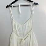Free People  Taking Sides Mini Dress in Ivory Size Large Photo 6