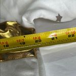 Vinyl Icons Gold White star large bow Sweatshirt S metallic Christmas holiday Photo 7