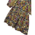 Apiece Apart  Dress Womens XS Black Floral Organic Cotton Puff Sleeve Boho Summer Photo 7