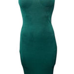 LIONESS  Women's Green Sleeveless High Neck Racerback Maxi Bodycon Dress Size XS Photo 0