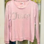 Juicy Couture Women’s Medium Pink Velour Embellished Loungewear Top Bling GUC Photo 11