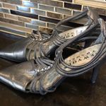 New York Transit  pewter silver bling strappy heel‎ Photo 2