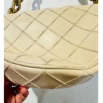 Tory Burch Neutral White Leather Gold Chain Link Handle Shoulder Strap Bag Purse Photo 11