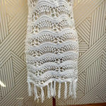 Shoshanna Swimwear White Crochet Fringe Coverup Photo 3