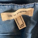 Life in Progress  Side Slit Tunic Womens Sz Medium Chambray Adjustable Strap Photo 5